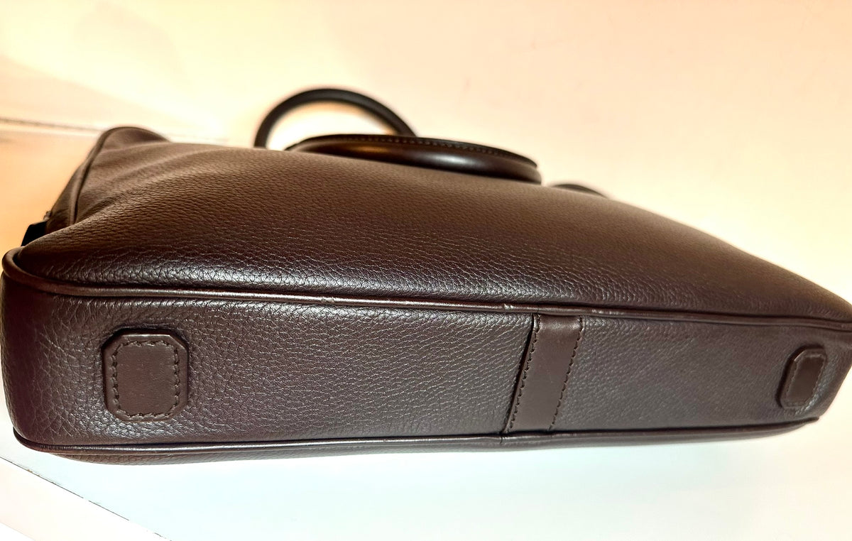 Dunhill Boston Porte-documents – Cuir Grainé Chocolat