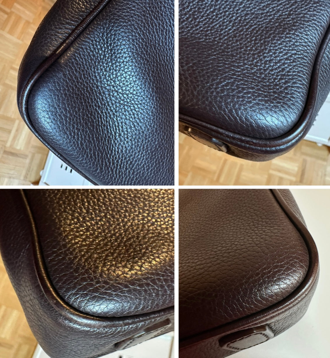 Dunhill Boston Porte-documents – Cuir Grainé Chocolat