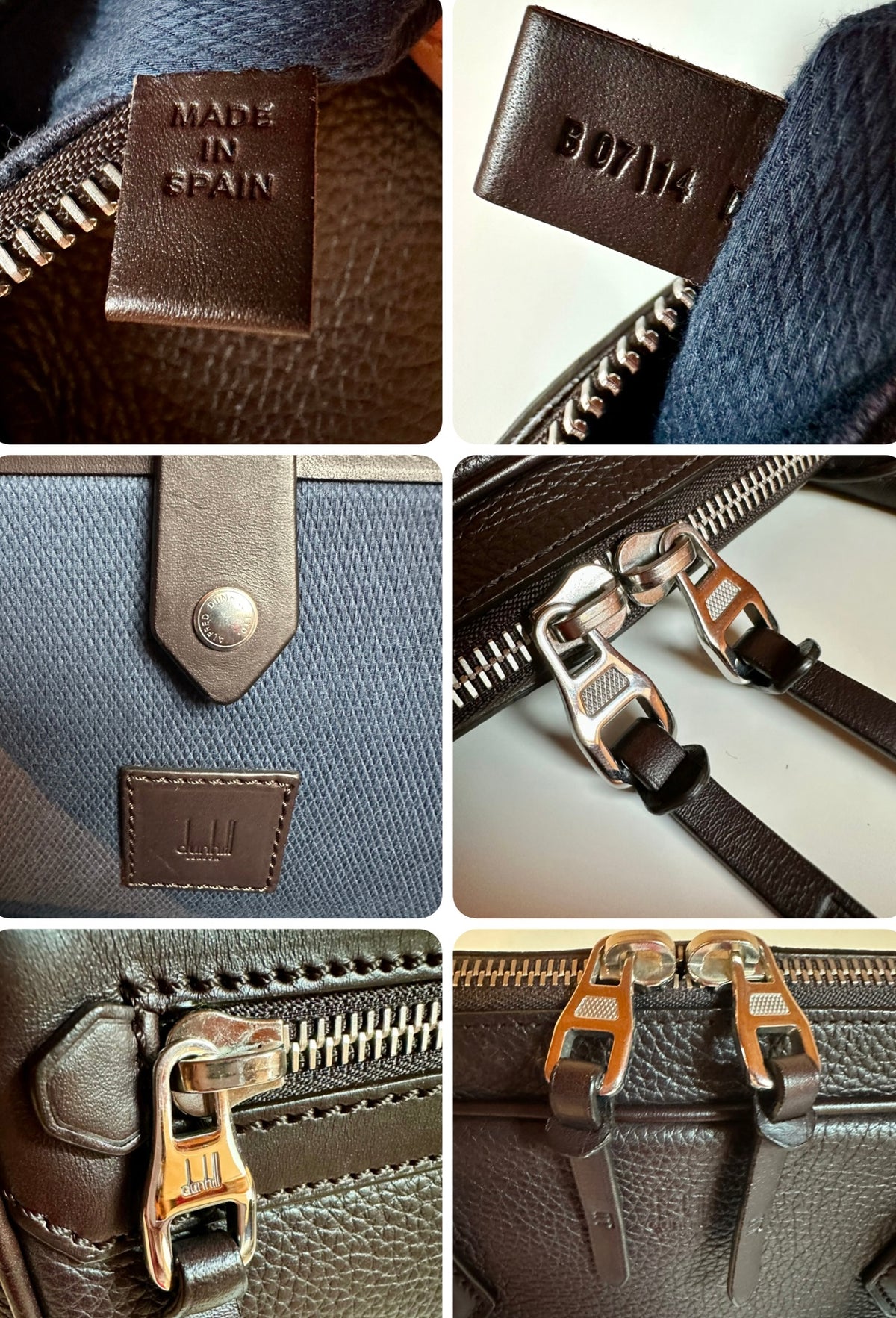 Dunhill Boston Porte-documents – Cuir Grainé Chocolat