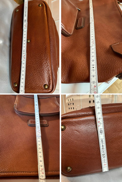 Longchamp "Légende Sport" Beuteltasche im Hobo-Stil aus cognacfarbenem Leder