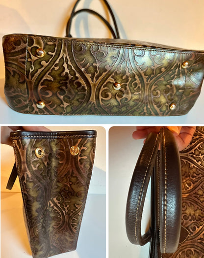 Sac Longchamp Vintage Collector – Cuir Embossé Arabesques