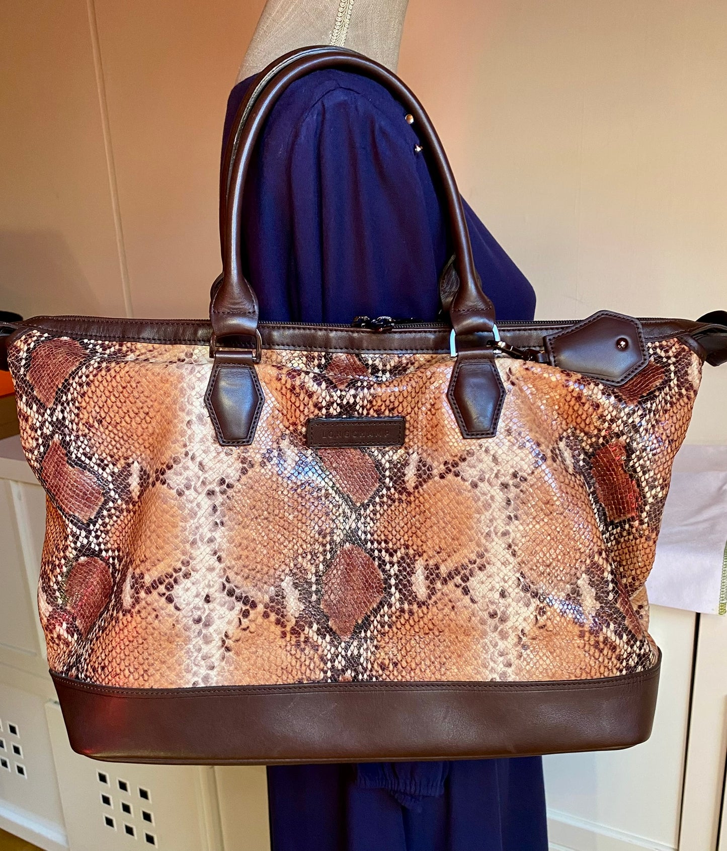 Longchamp Tragetasche – Sonderedition Python