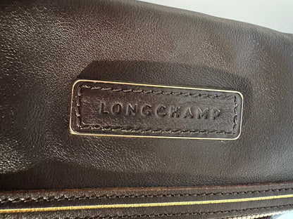 Longchamp Clutch cuir chocolat