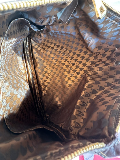 Longchamp Clutch cuir chocolat