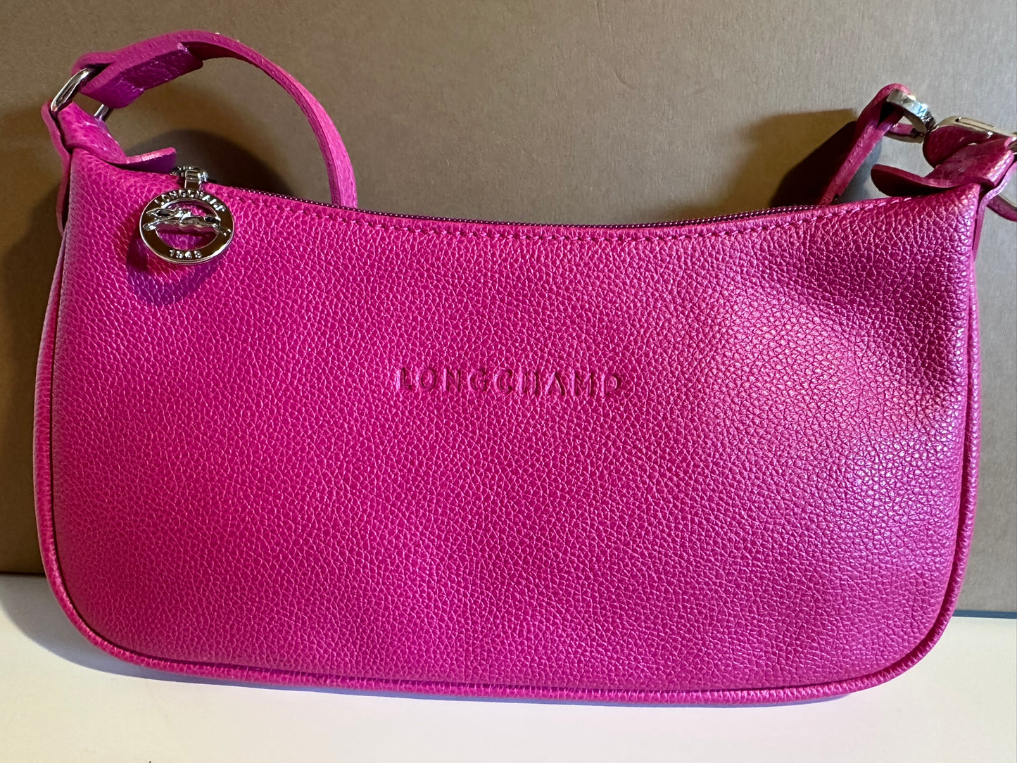 Longchamp sac baguette rose fuchsia