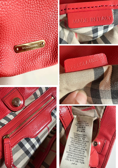 Sac Cabas Burberry Canterbury – Cuir Grainé Corail