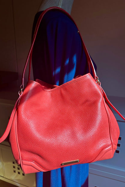 Sac Cabas Burberry Canterbury – Cuir Grainé Corail