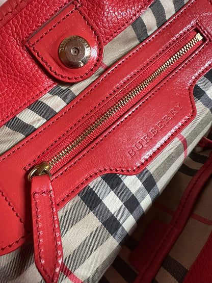 Sac Cabas Burberry Canterbury – Cuir Grainé Corail
