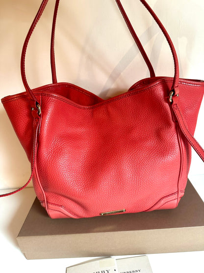 Sac Cabas Burberry Canterbury – Cuir Grainé Corail