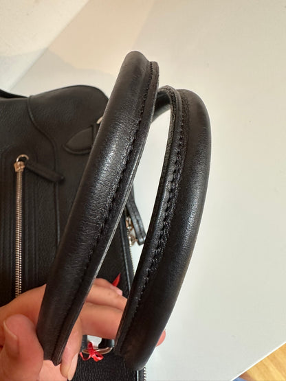 Sac Longchamp Roseau - Cuir Croco marron.