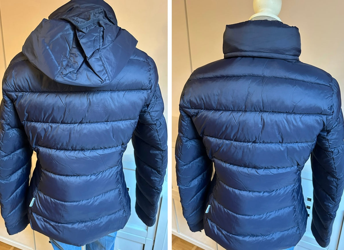 Marine Blue Napapijri down jacket, Alma model, size M.